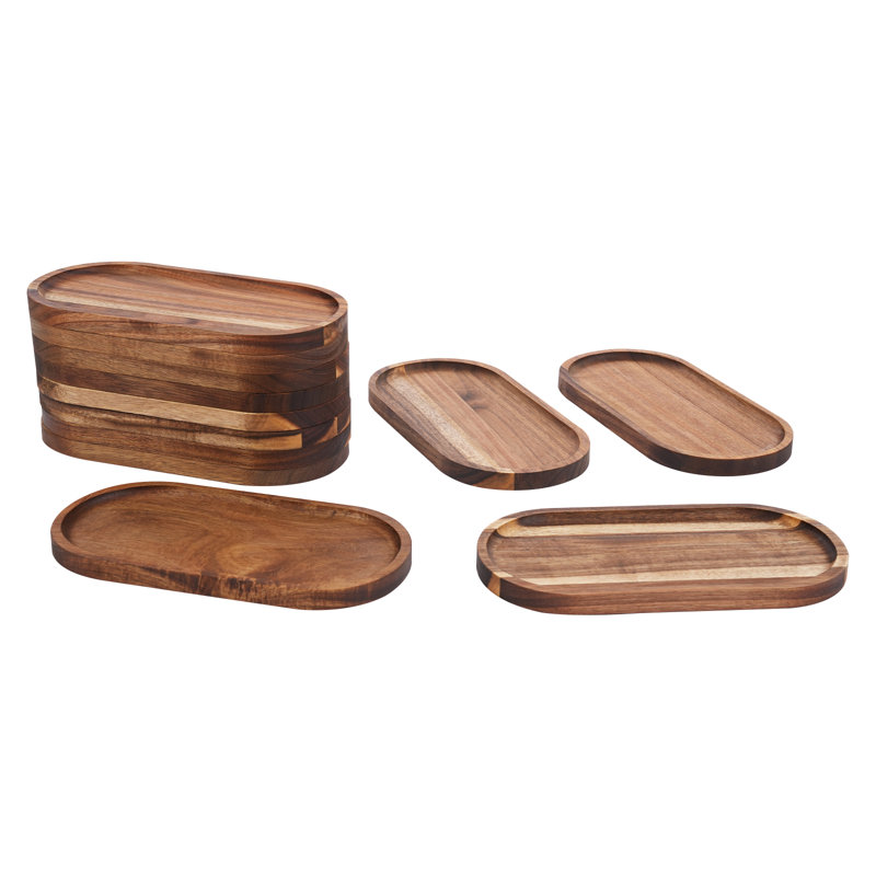 Dorelus Wood Tray - Set of 12