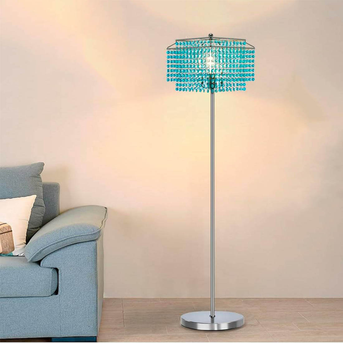 House of Hampton Crystal Floor Lamp, 64