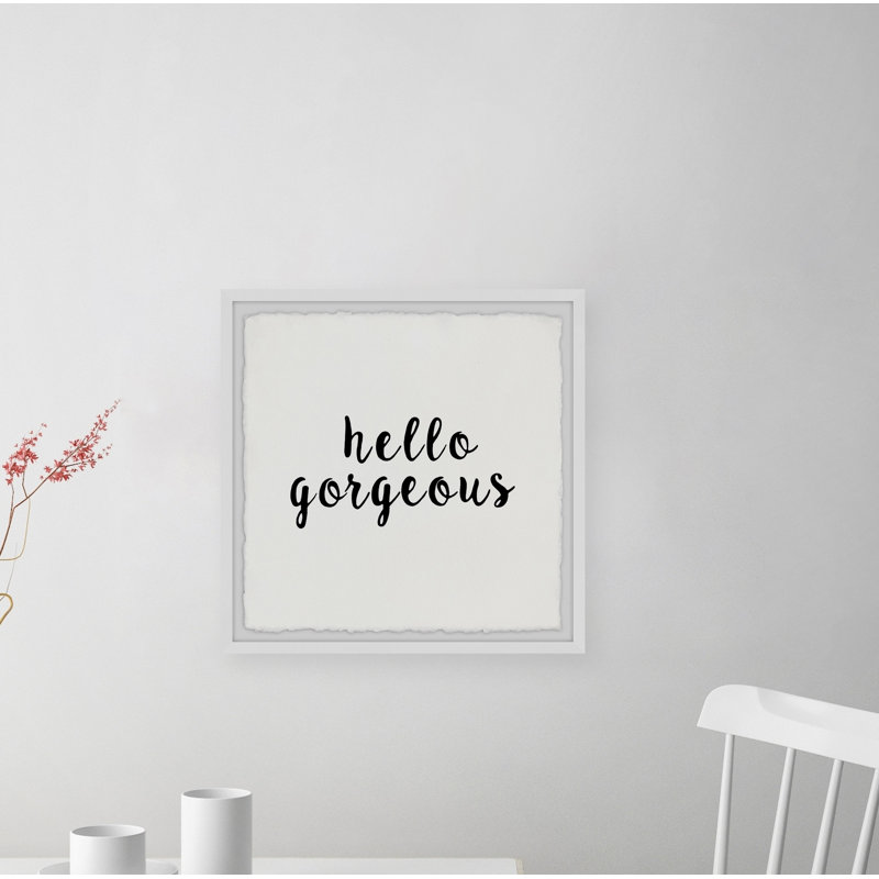 Hello Gorgeous IV 1 Piece Single Picture Frame Wall Art, 30cm H x 30cm W x 3.81cm D