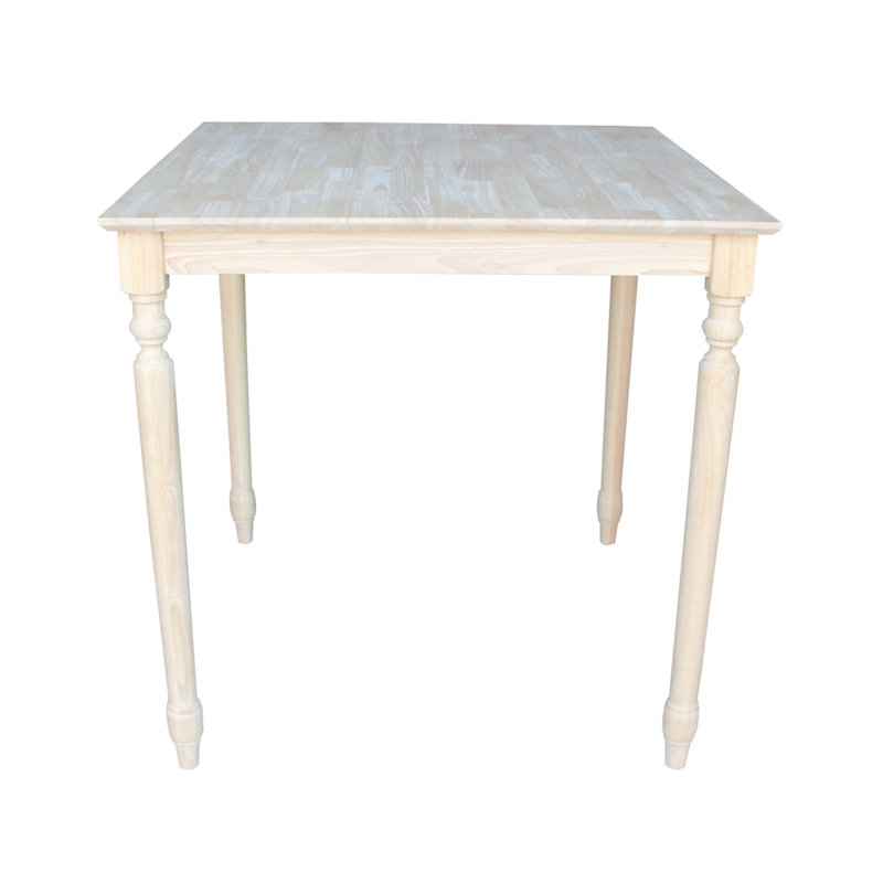Natural Solid Wood Counter Height Dining Table with Turned Legs