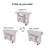 Space-saving Modern Dining Table, Mdf White, Mobile For Small Kitchens