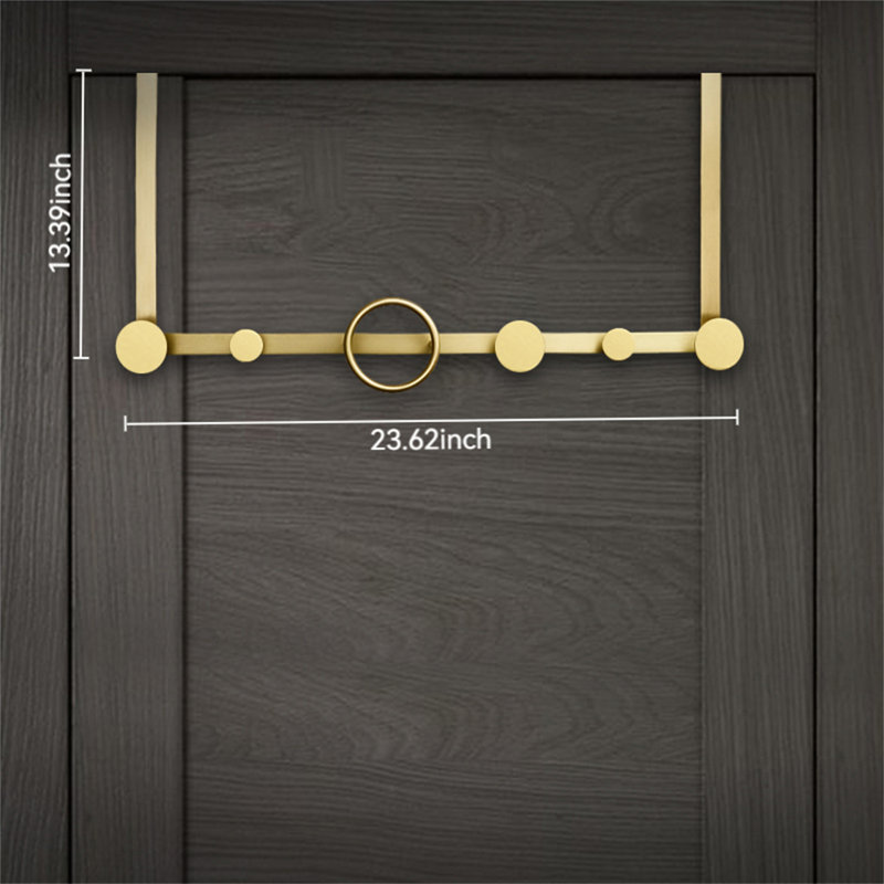 Crochet classique pour porte en laiton Classic, H 13,38 po x l 23,62 po x P 1,96 po