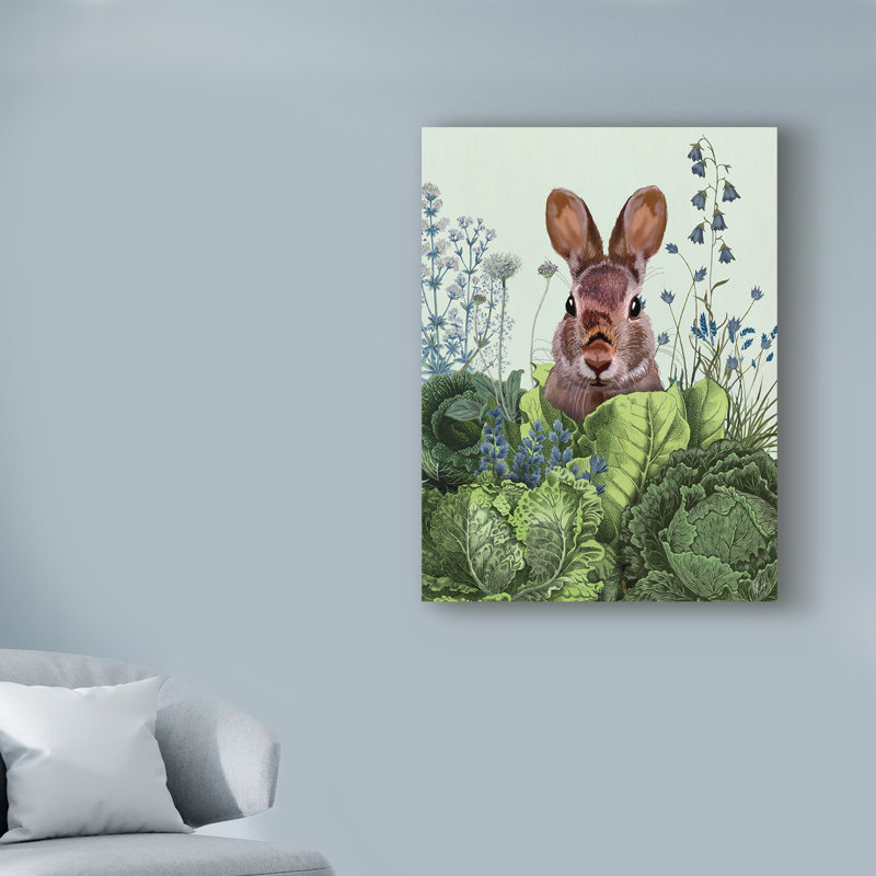 'Cabbage Patch Rabbit 6' Graphic Art Print on Wrapped Canvas, 19" H x 14" W x 2" D