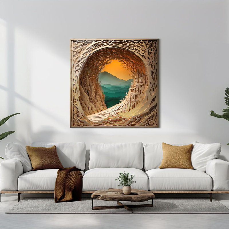 Art mural en verre trempé Layer of Aeon, H 25 po x l 25 po