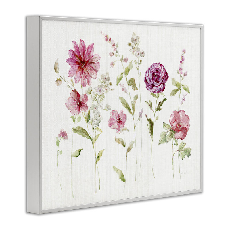  Blooming Rose Sprig, art de la giclée encadrée par Sally Swatland, H 11 po x l 14 po