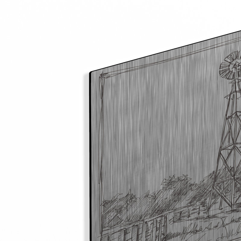 «Farm Sketch II» par Ethan Harper, H 16 po x l 24 po