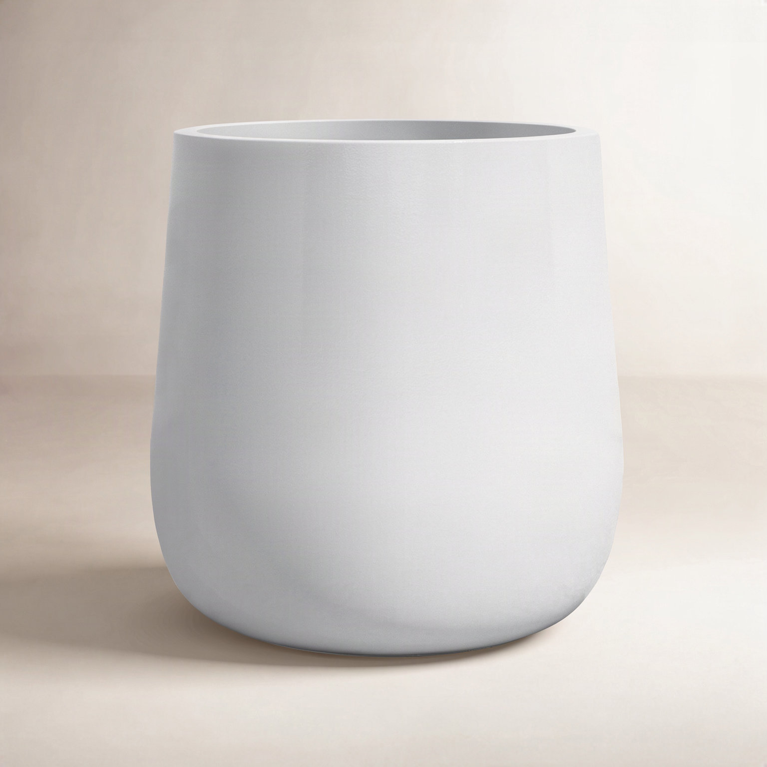 Steuben Pot Planter, 16.25" H x 16" W x 16" D, White