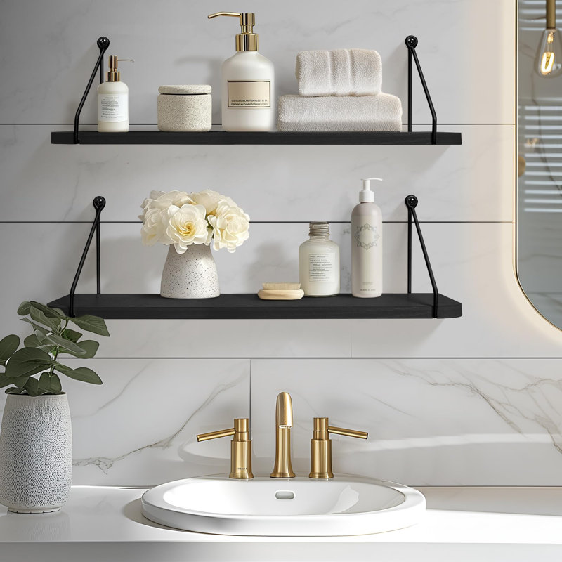 5.9"D x 24"W Floating Shelves for Wall,Bookshelf Organizers,Set of 2