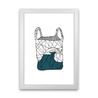 Plastic Bag Blue 1 Piece Wall Art
