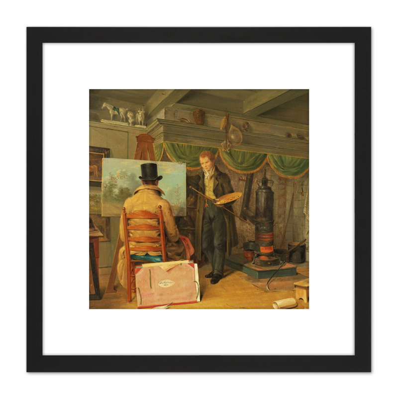 The Artist At His Studio by Oberman - Single Picture Frame Painting