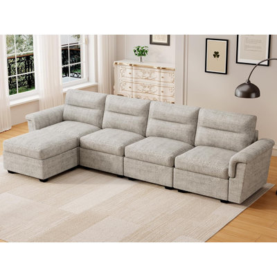 Canapé modulaire réversible 5 pièces avec rangement