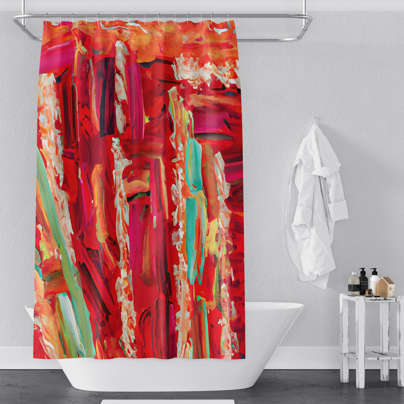 Mabank Abstract Shower Curtain, 83" H x 70" W