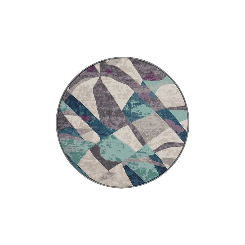 Tapis gris soyeux et moelleux, Rectangle 6 pi x 9 pi