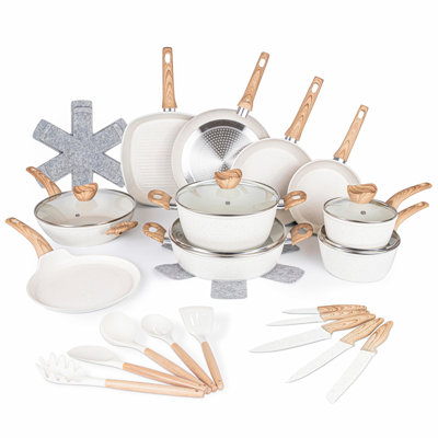 Stratmoor 35 - Piece Aluminum Cookware Set