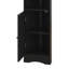 Armoire de rangement d'angle, haute avec 2 portes et 3 tablettes, tablettes réglables, tablette ouverte pour la salle de bain, la cuisine et le salon-1223092895