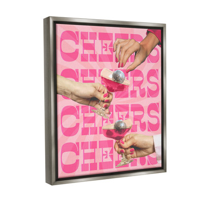 " Cheers Pink Margaritas Floater Frame " by Lil' Rue