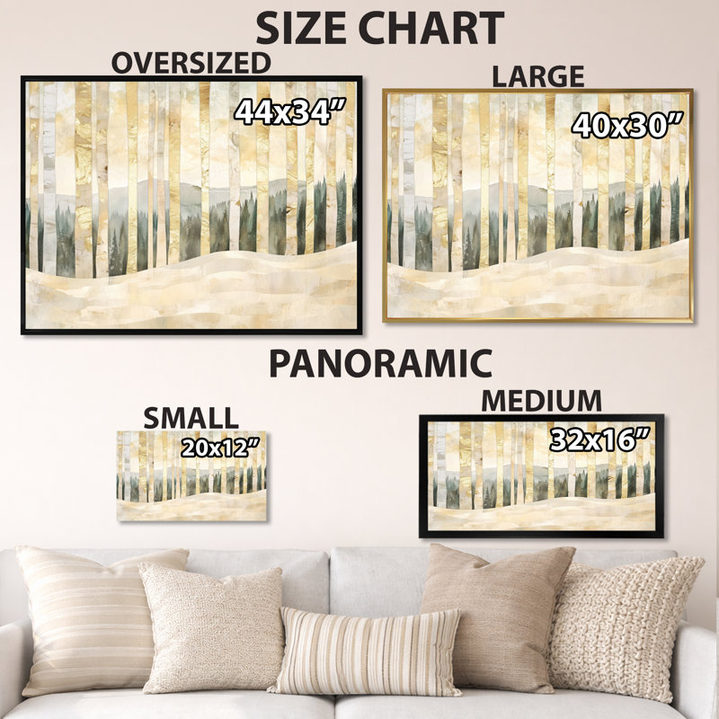 Forest Leaf Wall Art, Botanical Woodland Canvas, Celsino, H 30 po x l 40 po, Cadre flottant brun