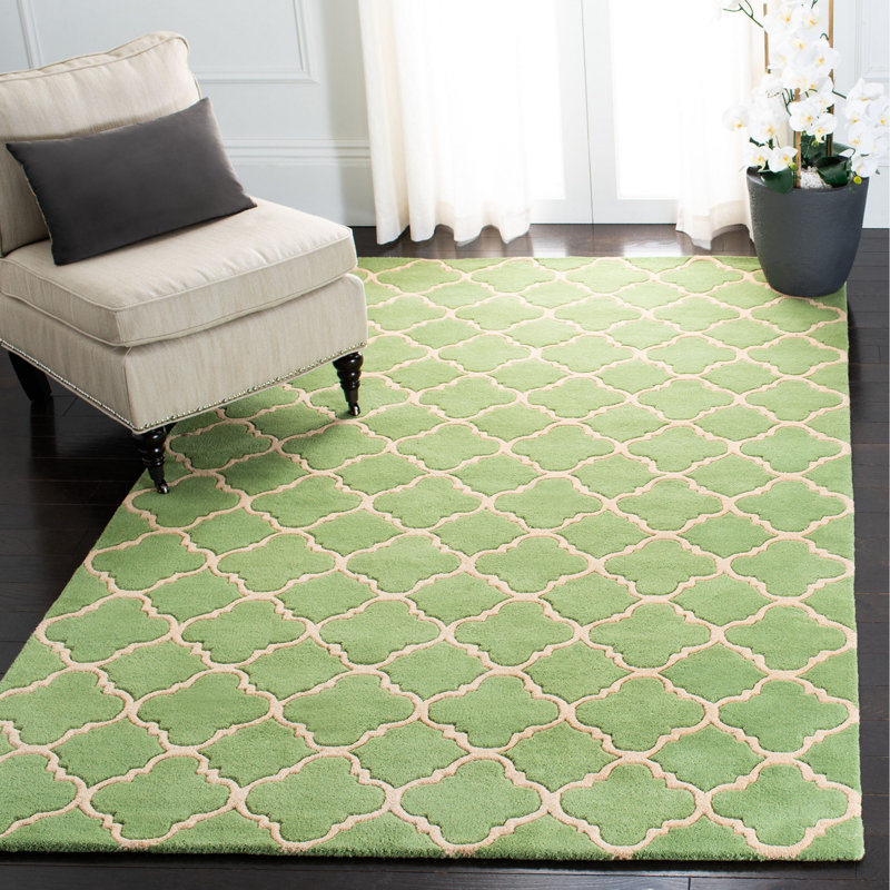 Carolene Hand Tufted Wool Geometric Rug, Rectangle 6' x 9'
