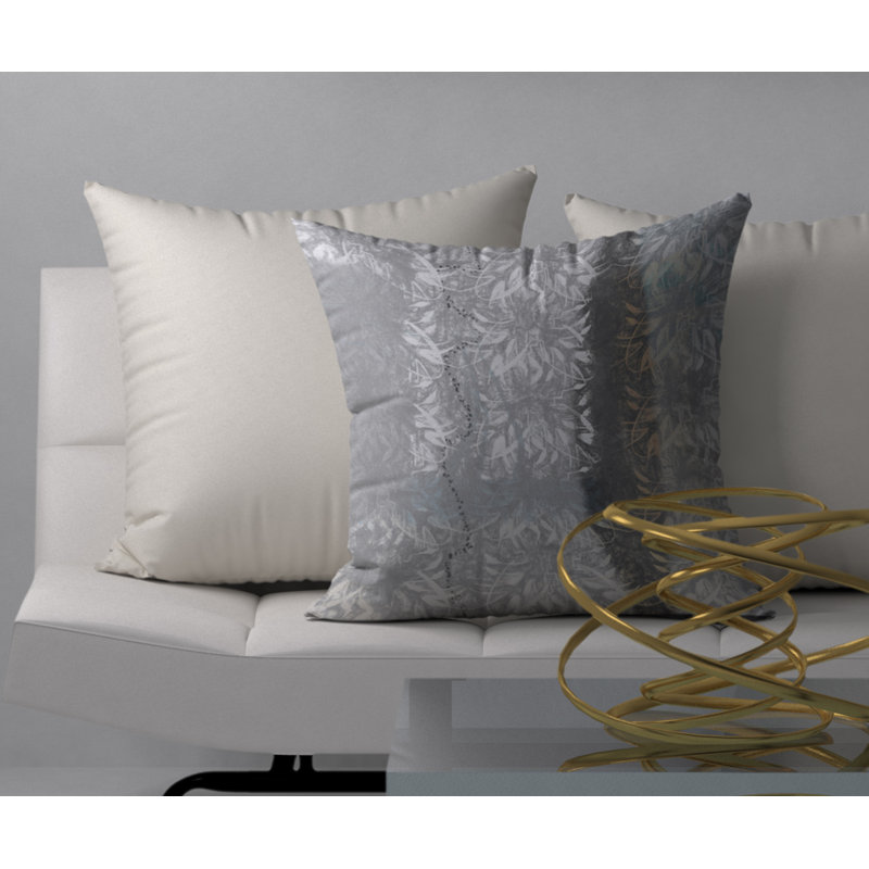 Floral Reversible Throw Pillow, 24" x 24"