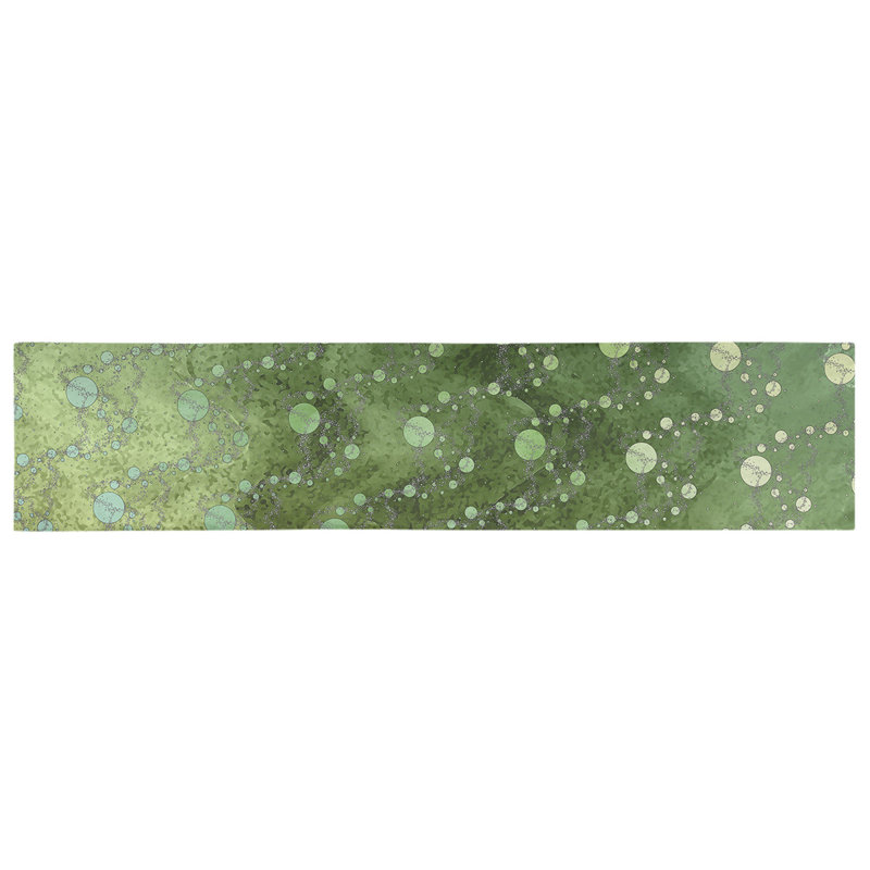 Avicia Table Runner, 90" x 16", Yellow/Green