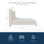 Louis King Upholstered Wingback Bed