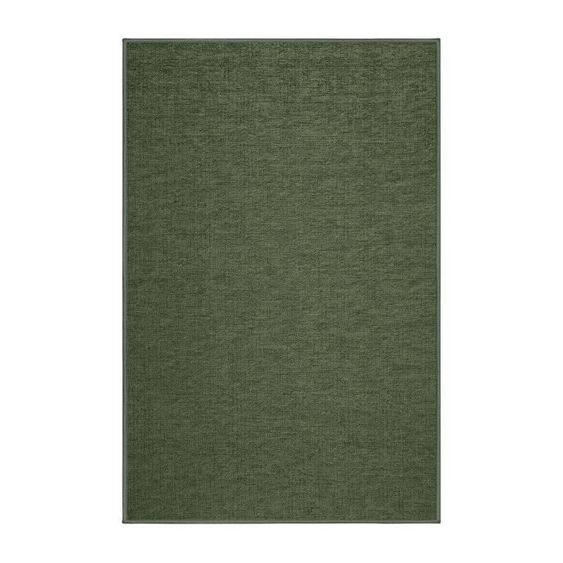 Tapis vert uni lavable à la machine, Rectangle 4pi x 6 pi