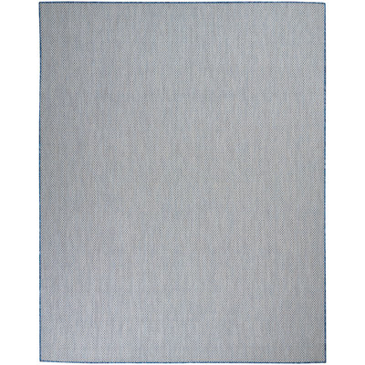 Tapis intérieur / extérieur bleu / ivoire Gabriela