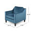 Chaise d'appoint contemporaine en velours bleu, design élégant pour la maison