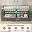 Daybed with Charging Station & Hydraulic Storage, Corner Bed with LED Headboard-1087049669-1087049671