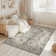 Modern Floral Boho Large Area Rug Transitional Carpet Shiny Vibrant High Low Pile Rug For Living Room