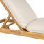 Chaise longue d'extérieur avec roulettes, structure en bois d'acacia (ensemble de 2)