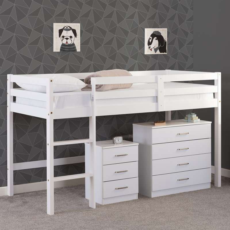Weir Single (3') Bed Loft Bed, White