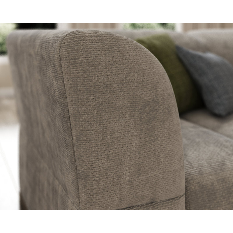 Lena 3 Seater Fabric Sofa, Grey