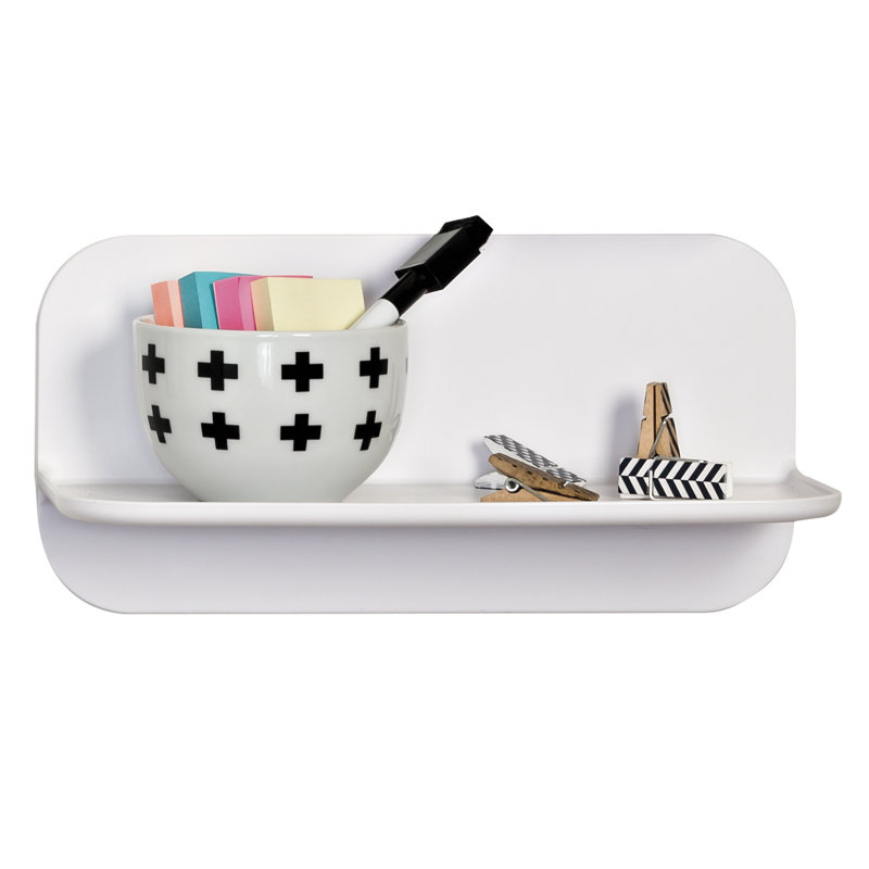 Tablette murale ajustable en ardoise Bowmansville, Blanc