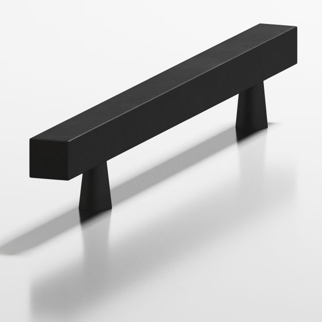 3" Center to Center Bar Pull, Matte Satin Black, 3"