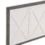 Grand lit plateforme avec rangement, élément de chambre gris et utilisation