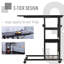 Bureau debout mobile, hauteur réglable 31,5 pouces