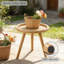 Table d'appoint ronde en rotin, table basse Boho au design Mid-Century moderne pour le salon, la chambre à coucher, le balcon ou le bureau