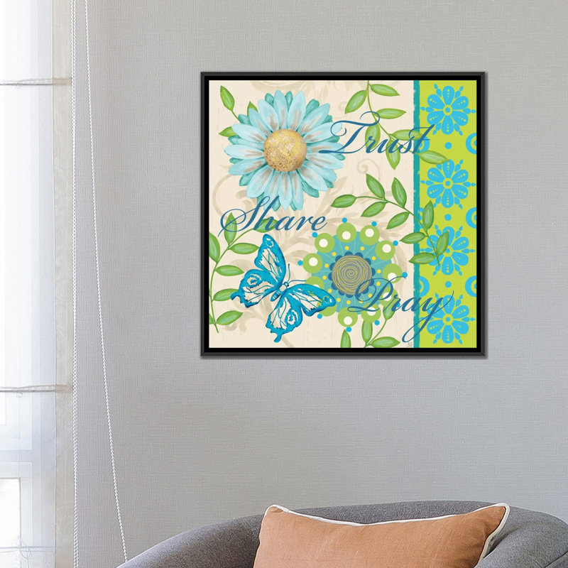 « brillante inspiration ii », reproduction d’impression sur toile, H 18 po x l 18 po x P 1,5 po, Toile avec cadre noir