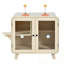 Ishaanvi Enclosure with LED Light and 2 Glass Doors-1265504410
