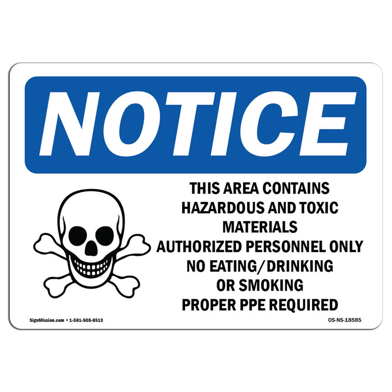 OSHA Notice - This Area Contains Hazardous Sign With Symbol | Heavy Duty