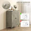 Armoire à chaussures avec portes de grange, armoire de rangement pour chaussures Farmhouse, gris-1448704308