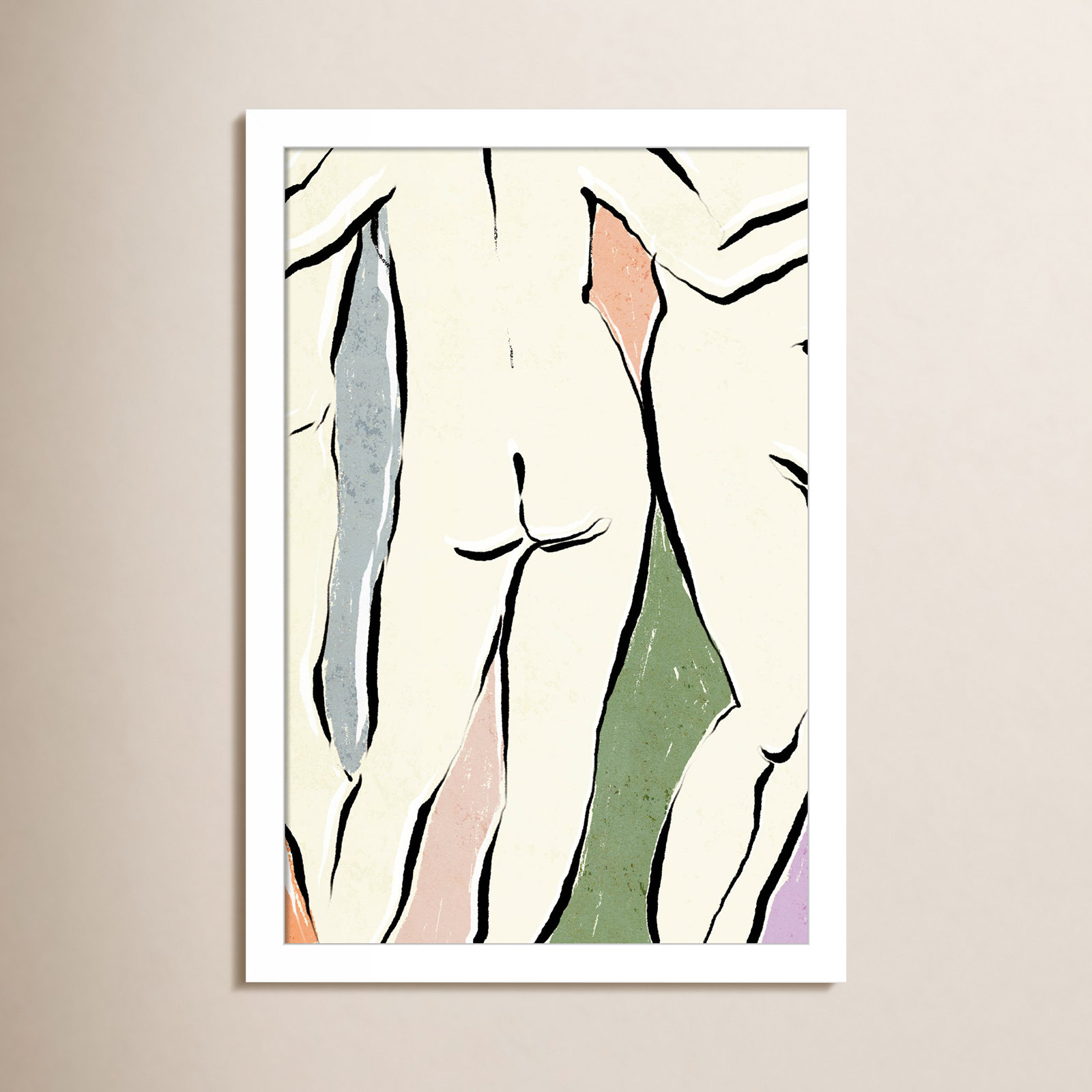Roulston "In the Bathhouse" Print, White, 17" H x 12" W