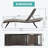 2-Piece Aluminum Wicker Outdoor Chaise Lounge