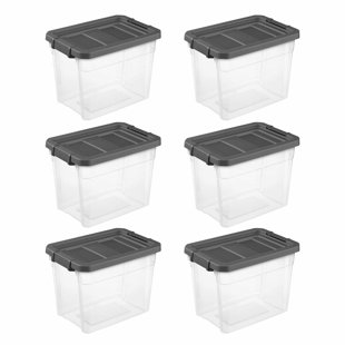 Sterilite 13 Gallon Touchtop Wastebasket Trash Can Garbage Recycle Bin With  Titanium Latch For Kitchen, Garage, Basement, Or Office, White (4 Pack) :  Target