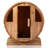 Hongyuan 4-Person  Rustic Cedar Barrel Sauna with Hariva heater