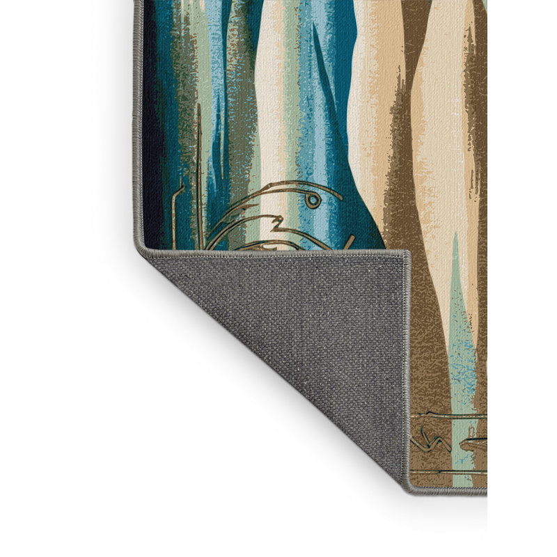 Serene Ripples Rug, Square 3'