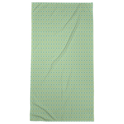 Serviette de bain à losanges géométriques