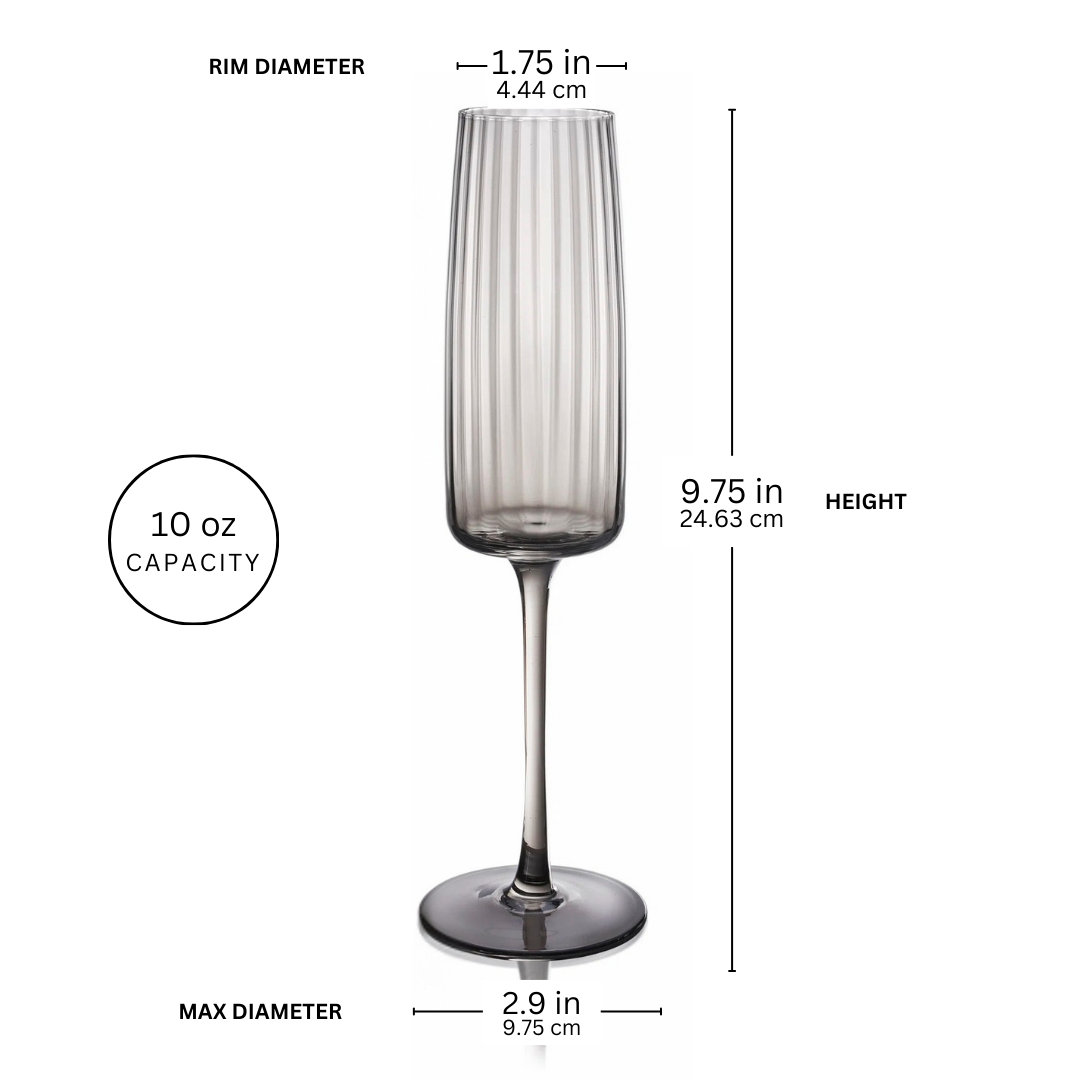 Orlosky Champagne Flute, Gray