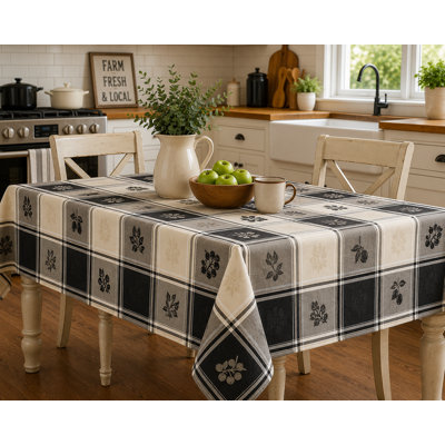 52"x52" Sq. Cherries And Pears Pattern Tablecloth